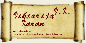 Viktorija Karan vizit kartica